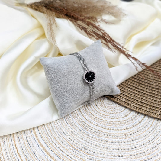 Watch style Silver Mesh Bracelet