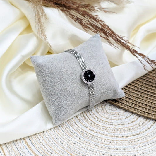 Watch style Silver Mesh Bracelet