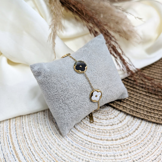 Two-Tone Clover Bracelet