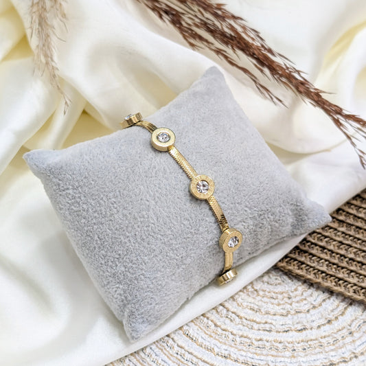 Golden Disc Bracelet