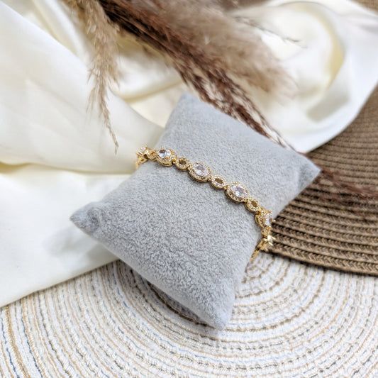 GOLDEN-HALO-OVAL-ZIRCON-BRACELET