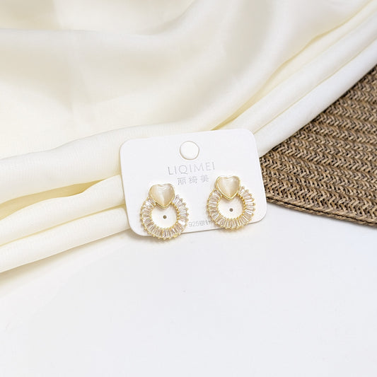 HEART SUNBURST EARRINGS