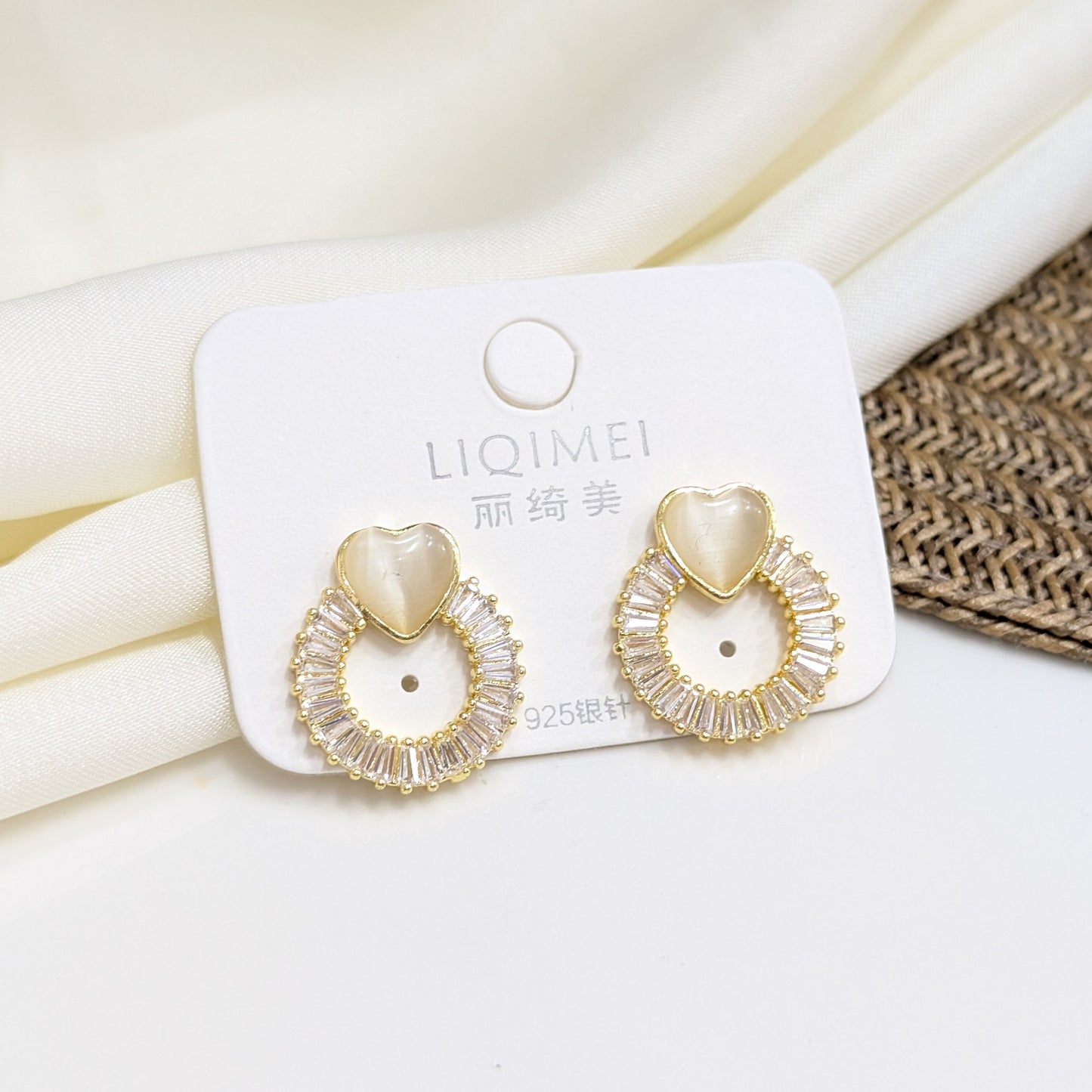 HEART SUNBURST EARRINGS