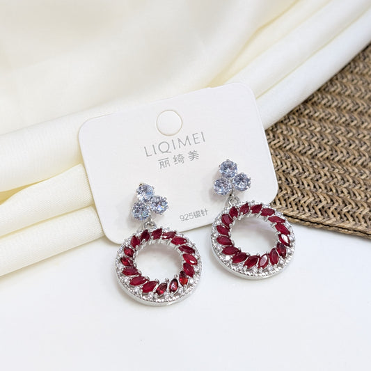 RUBY WREATH EARRINGS