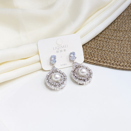 PEARL LATTICE EARRINGS