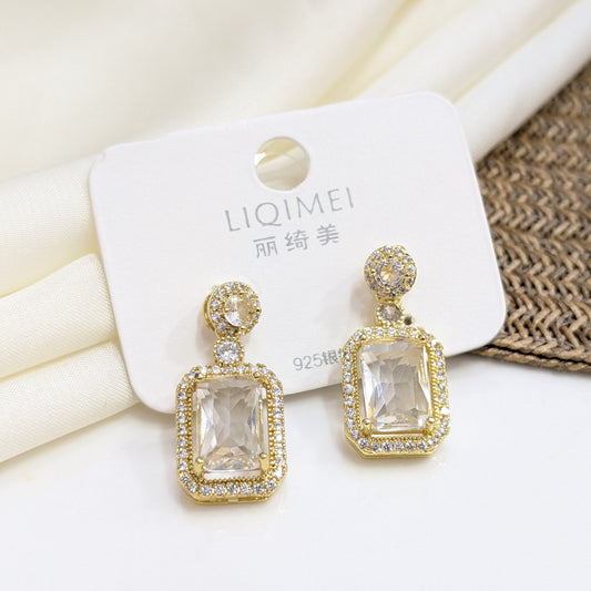 CITRINE EMERALD EARRINGS