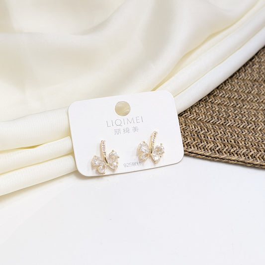 MINI CRYSTAL BUTTERFLY EARRINGS