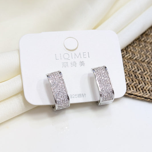 FROSTED SILVER EARRINGS