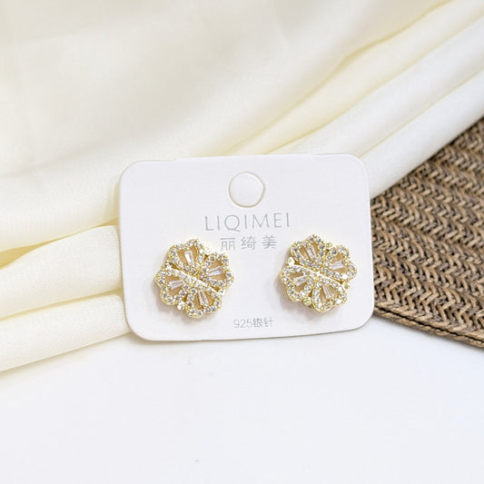 PAVÉ CLOVER BLOSSOM EARRINGS