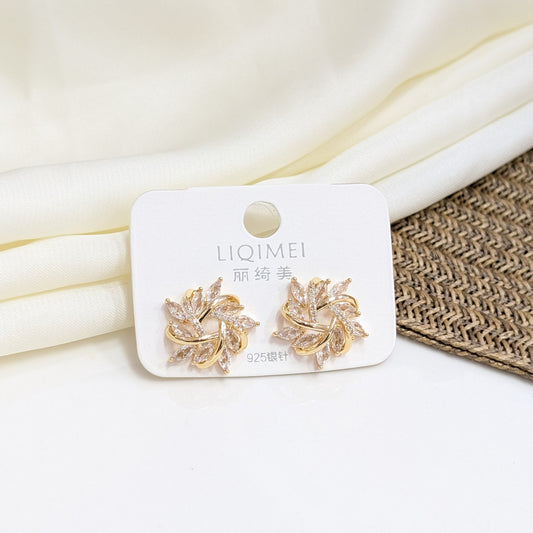GOLDEN FLORET WHEEL EARRINGS