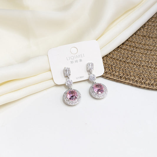 ROSE SOLITAIRE GLACIER EARRINGS