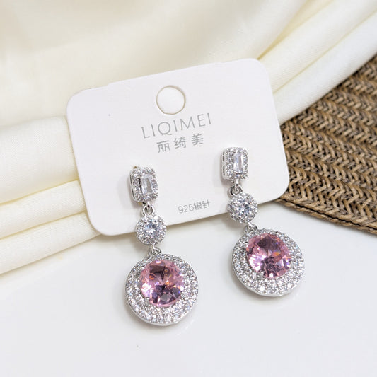 ROSE SOLITAIRE GLACIER EARRINGS