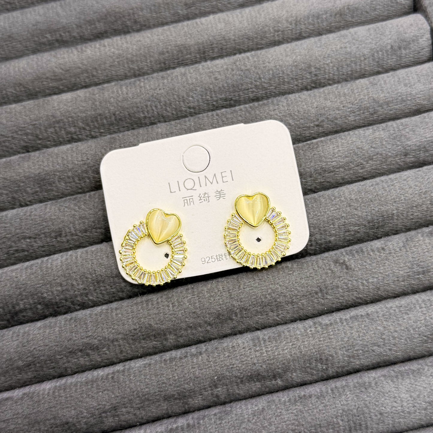 HEART SUNBURST EARRINGS