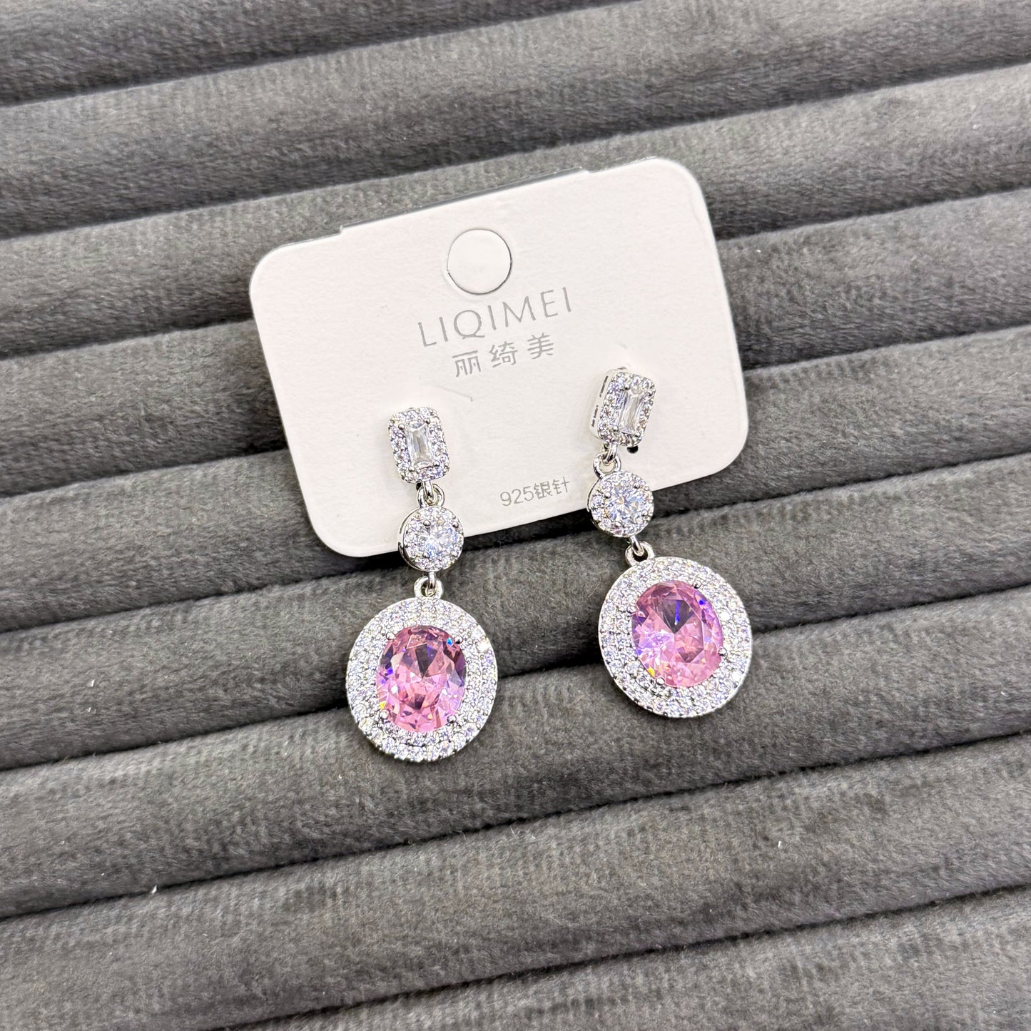 ROSE SOLITAIRE GLACIER EARRINGS