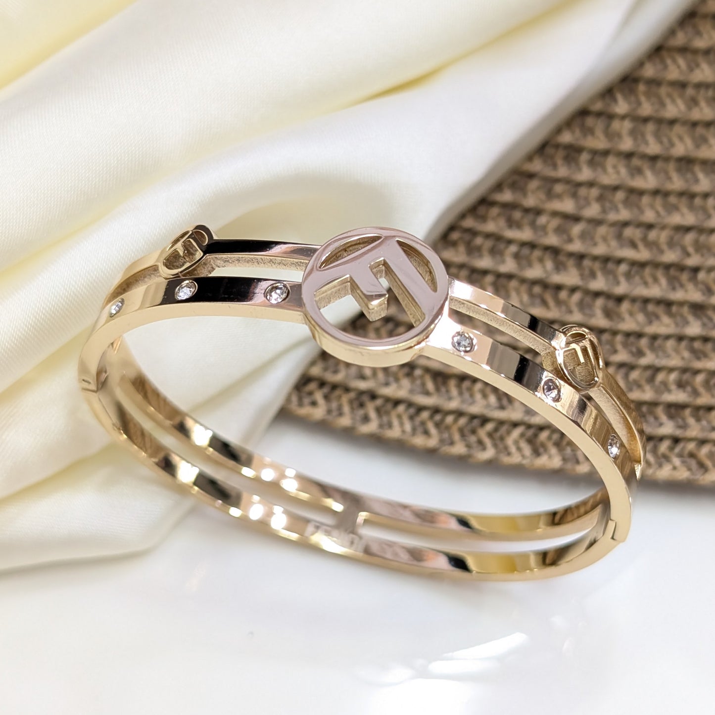 Golden Initial Handcuff