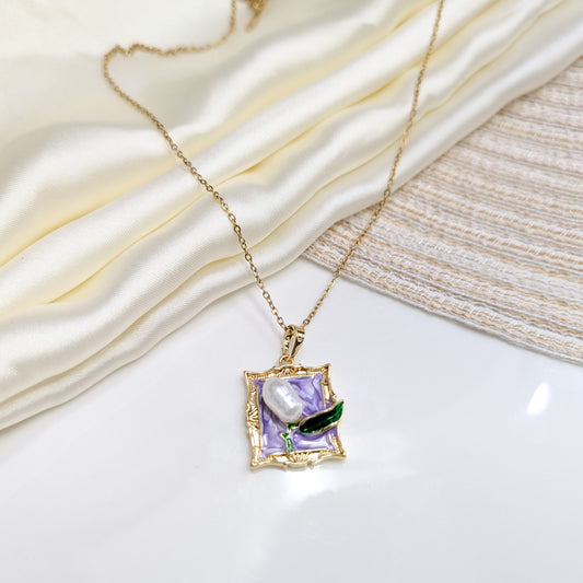 ROYAL VIOLET FRAME LOCKETS