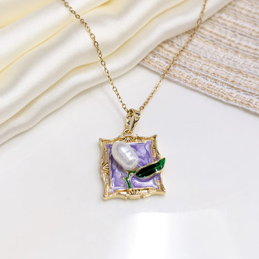ROYAL VIOLET FRAME LOCKETS