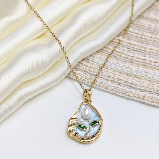 MISTY BLUE TEARDROP LOCKETS