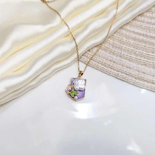 VIOLET CLOUD TAG LOCKETS