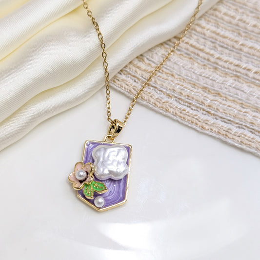 VIOLET CLOUD TAG LOCKETS