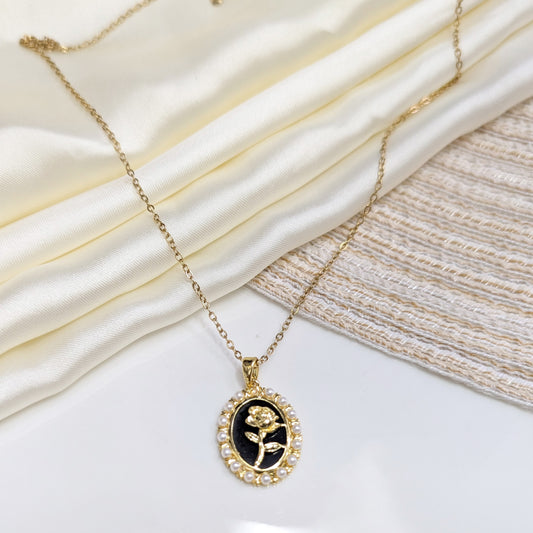 MIDNIGHT ROSE CAMEO LOCKETS