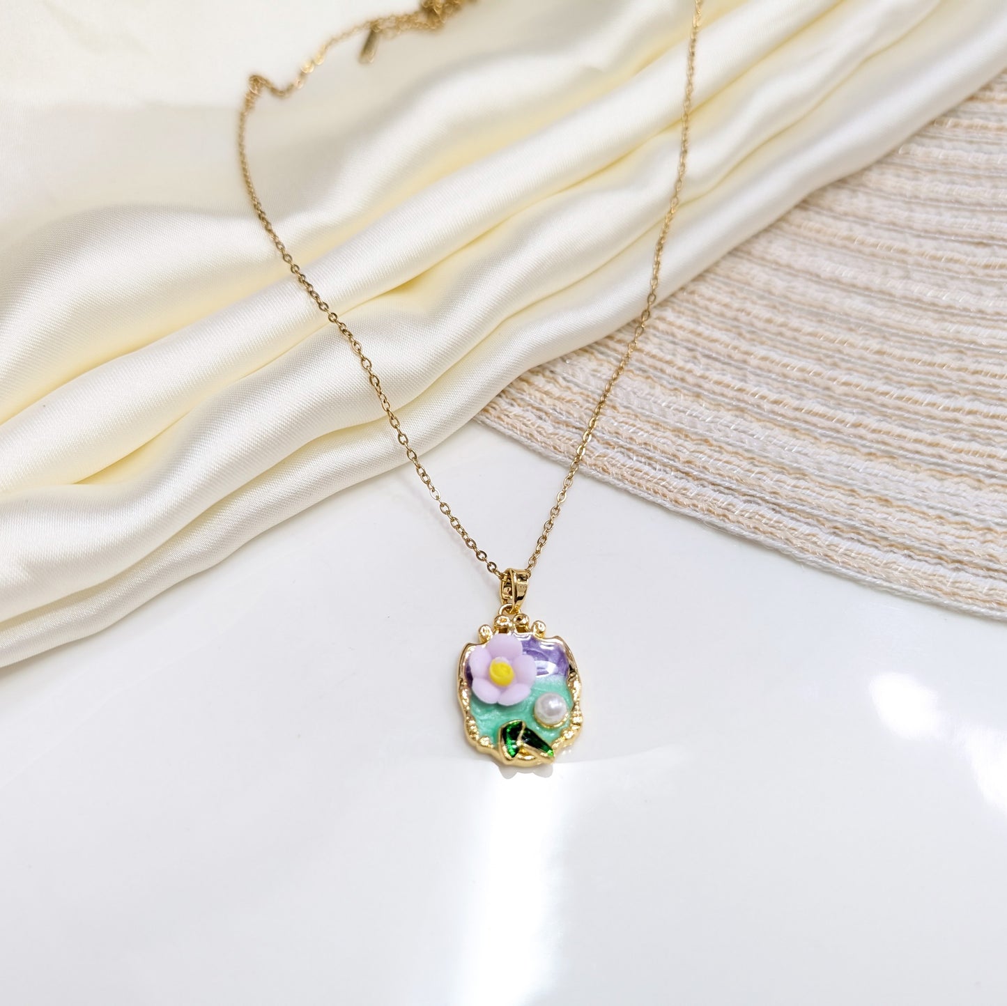 PASTEL BLOOM ENAMEL LOCKETS