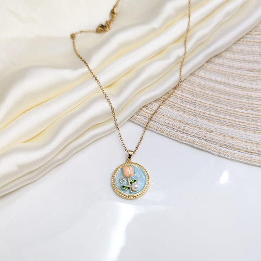 AZURE SPRING BLOSSOM LOCKETS