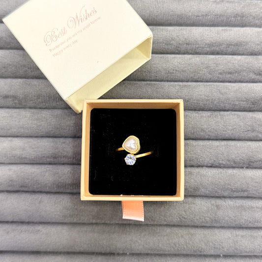 PEARL & ZIRCON BYPASS RINGS