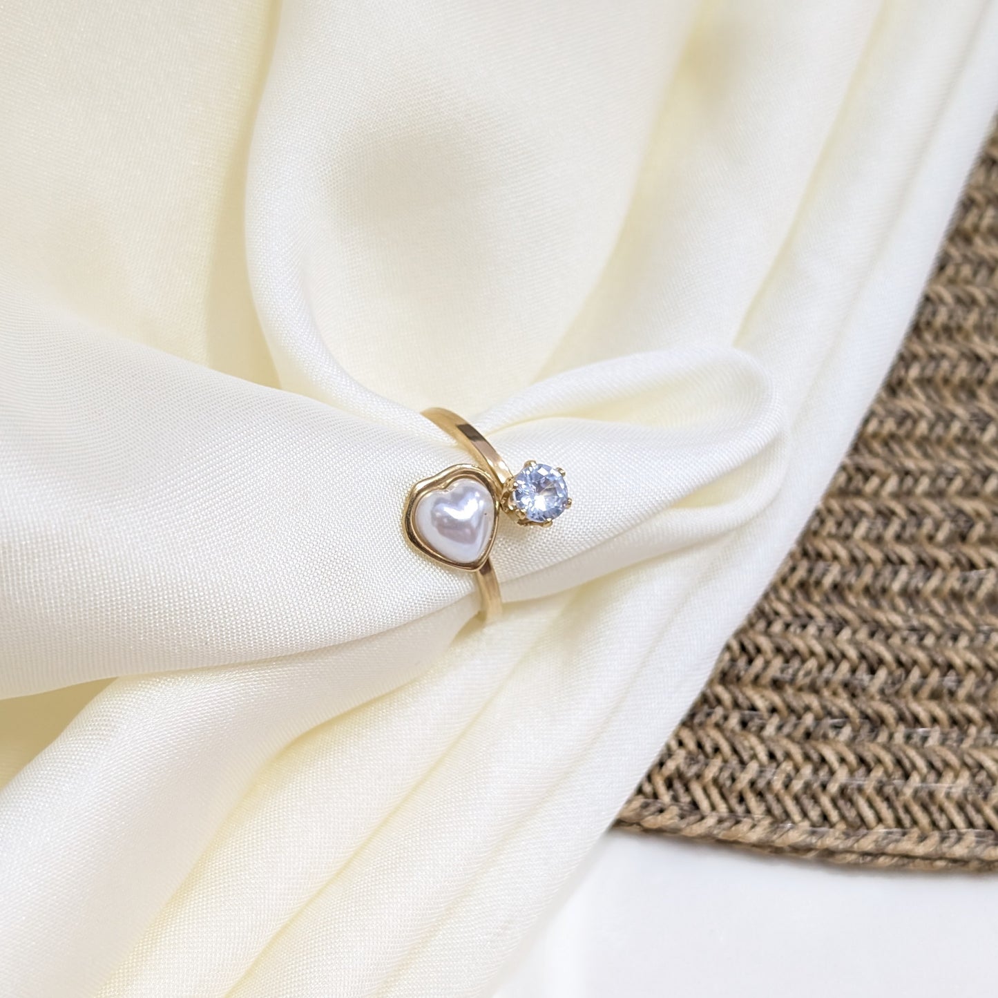 PEARL & ZIRCON BYPASS RINGS