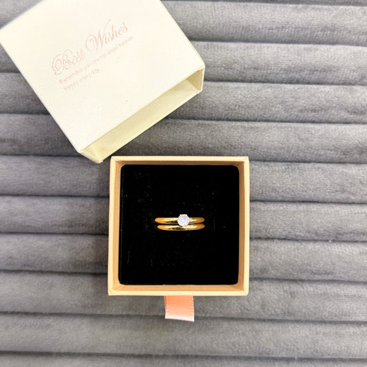 TWIN SOLITAIRE BAND RINGS
