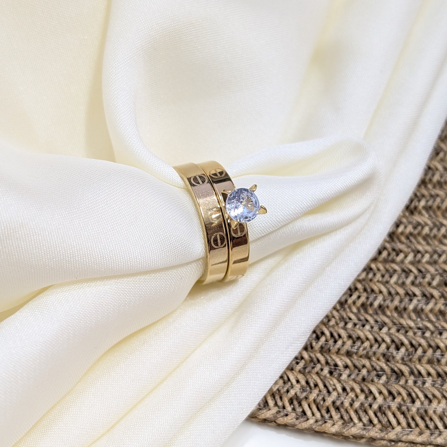 ROYAL SOLITAIRE STACK RINGS