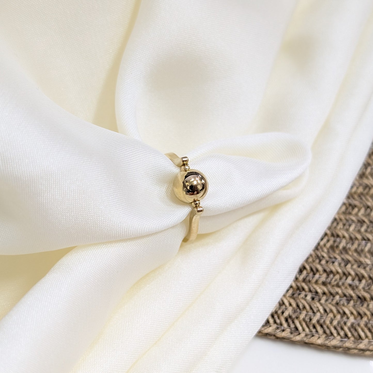 GOLDEN ORB BEAD RINGS