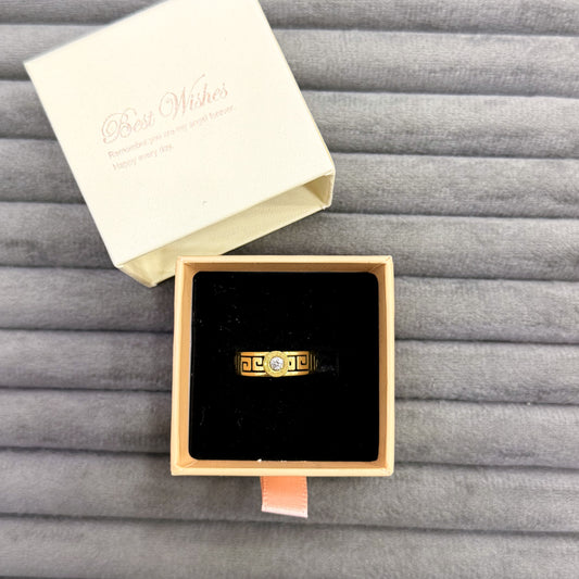 GREEK MAZE BAND RINGS