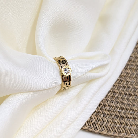 GREEK MAZE BAND RINGS