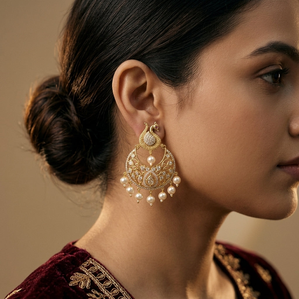 SHABNAM DEW STONE EARRINGS