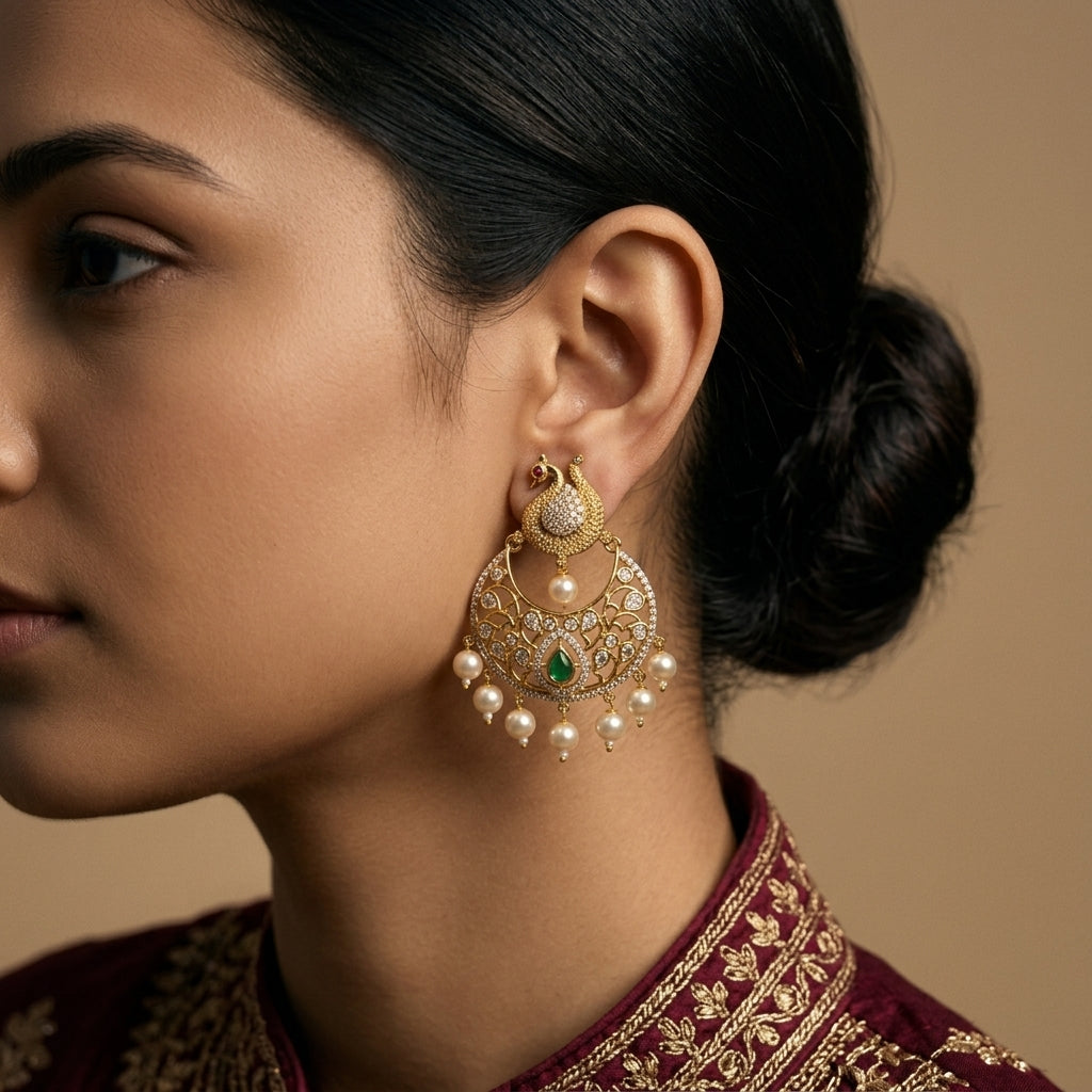 FIROZI CHARM STONE EARRINGS