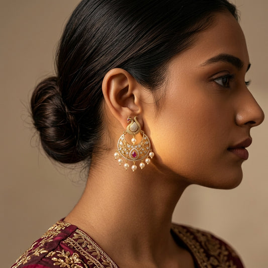 ZARNIGAR ROYALE STONE EARRINGS