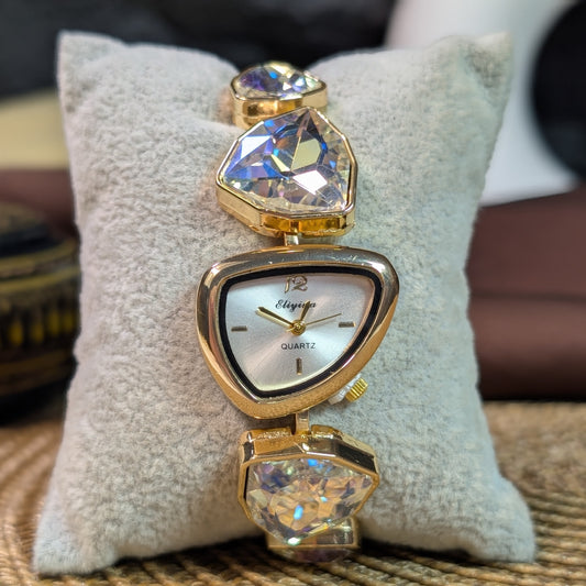 Geometric prism watch