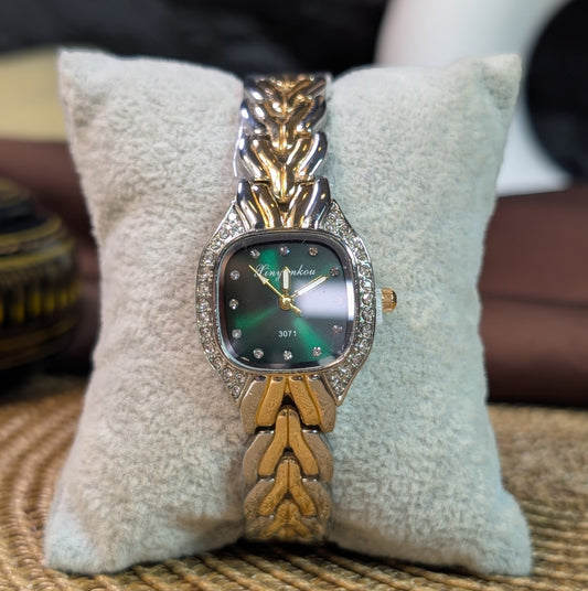 Emerald braid watch