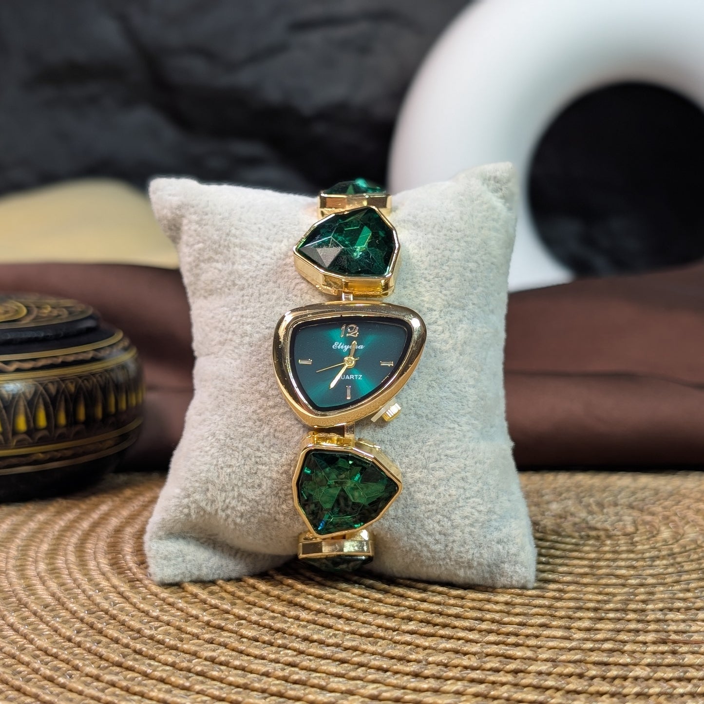 Malachite prism watch