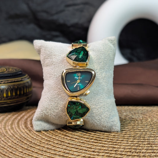 Malachite prism watch
