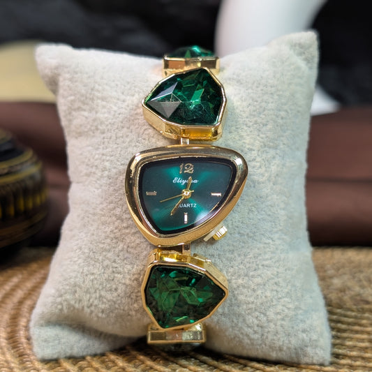 Malachite prism watch