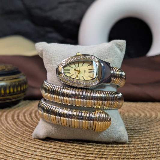 Off-white two tone snake watch