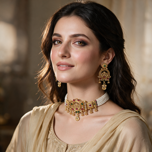 MOTI-MALA RAJWARI CHOKER